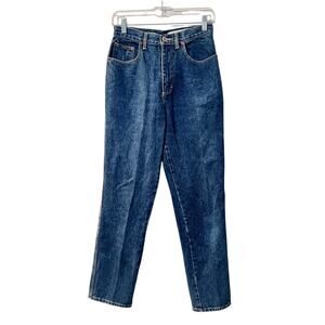 Virtue Jeans Womens 30x29 Blue Tapered High Waisted Denim Dark Wash Casual